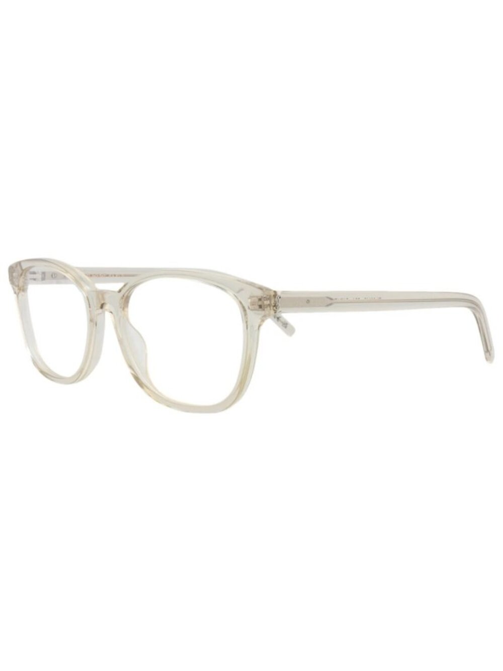 New Saint Laurent Women's Eyeglasses Cat Eye Acetate Frame Beige Beige
